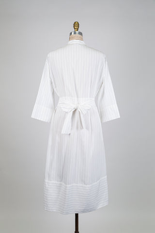 Robe chemisier blanche à rayures noires (6)