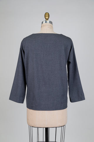 Slate grey boat neck sweater (4)