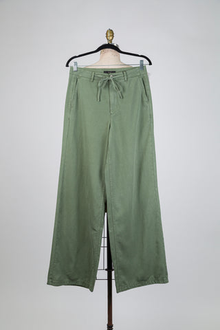 Wide-leg green trousers (6-10-12)