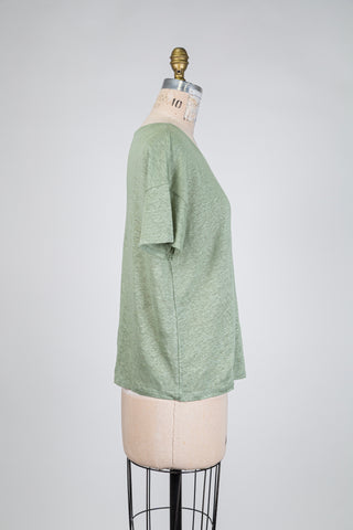 Mottled sage green T-shirt (4 to 16)