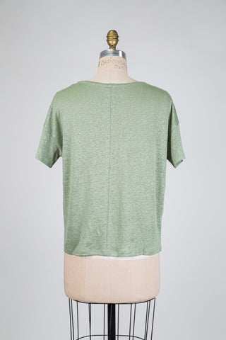 Mottled sage green T-shirt (4 to 16)