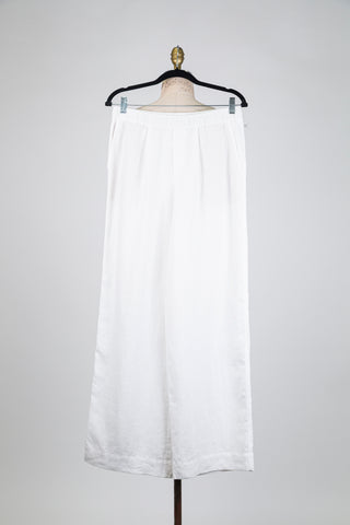 White Linen Wide-Leg Pants (4-10)