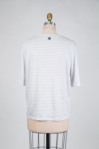 T-shirt à rayures gris et blanc (16)