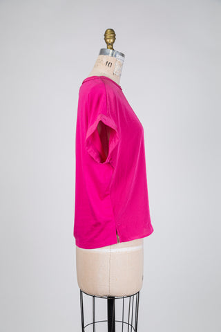 T-shirt fuchsia deux facettes (6)