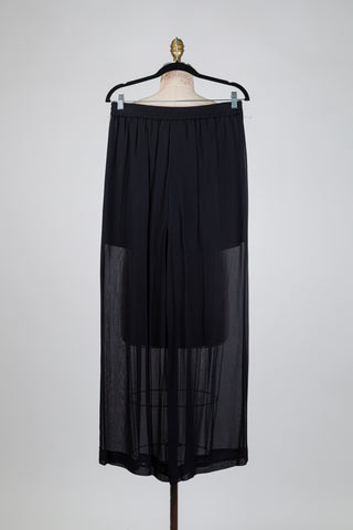 Pantalon noir à jambe diaphane (6)