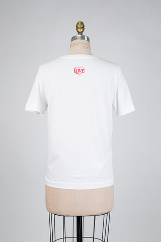 Hello white T-shirt with rhinestones (4 to 8)