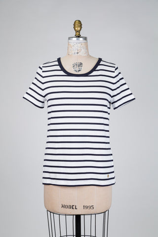 T-shirt côtelé à rayures noir et blanc (14)