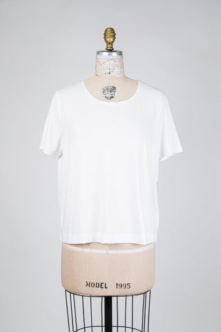 T-shirt blanc à col rond (12)