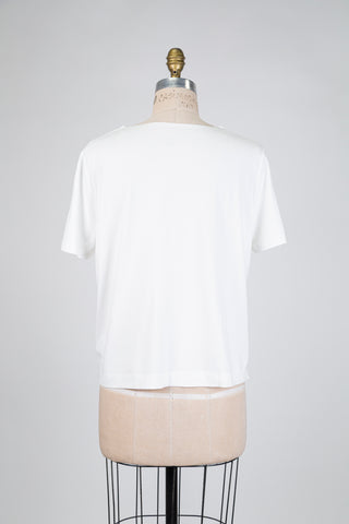 T-shirt blanc à col rond (12)
