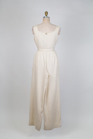 Jumpsuit ivoire à broderie anglaise (8)