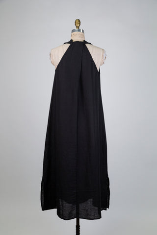 Black linen flared dress (4 to 16)