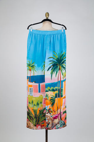 Pantalon fluide azur tropical (8)