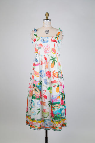 Robe tropicale à bretelles nouées (12)