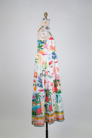 Tropical Dress with Tie Straps (12)