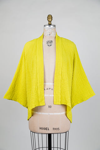 Chartreuse Waffle Cotton Jacket (S)