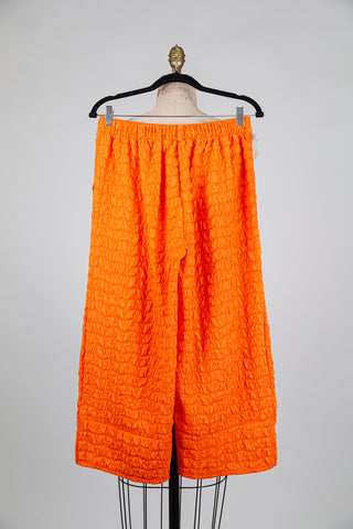 Mandarin Orange Waffle Balloon Pants (S)