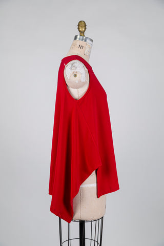 Flared bright red tunic (S)