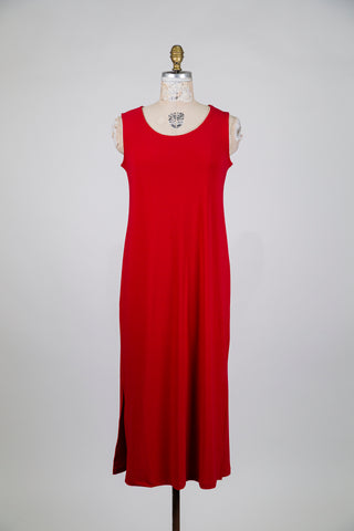 Bright red maxi dress (S)