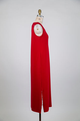 Bright red maxi dress (S)