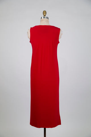 Bright red maxi dress (S)