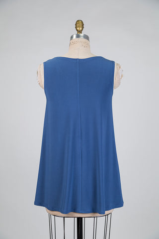 Cobalt blue trapeze tunic (S)