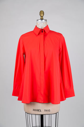 Pop orange trapeze blouse (S)