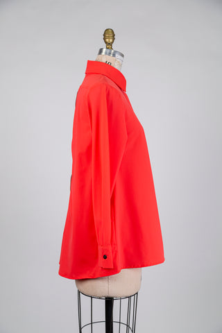 Pop orange trapeze blouse (S)