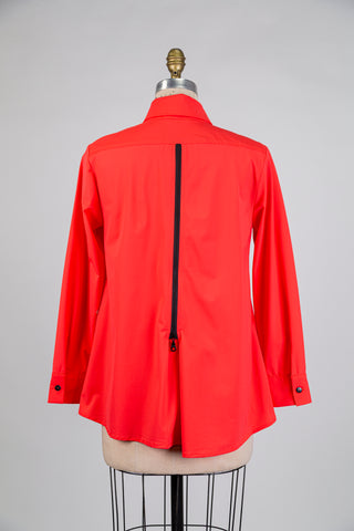 Pop orange trapeze blouse (S)