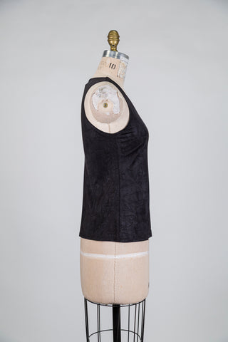 Textured black top (S)