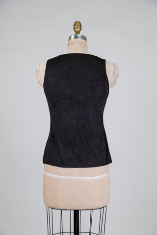 Textured black top (S)