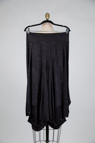 Black balloon trousers with adjustable leg (S)