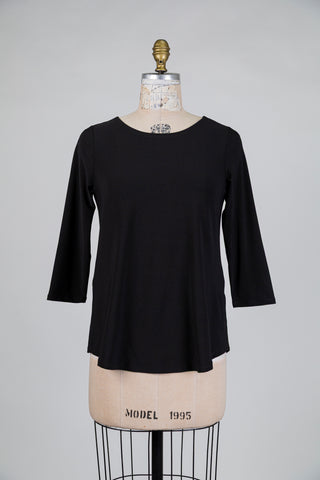 Chandail noir en microfibre confort (S)