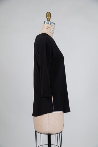 Chandail noir en microfibre confort (S)