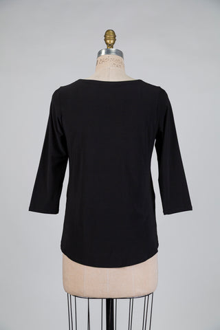 Chandail noir en microfibre confort (S)