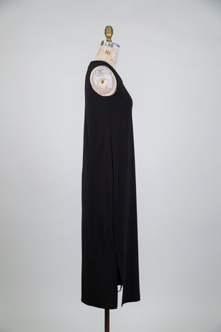 Robe maxi noire à coupe droite (S)