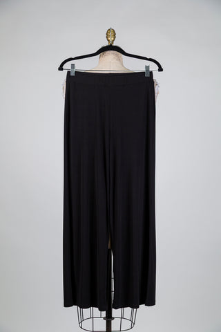 Black straight-leg flowy trousers (S)
