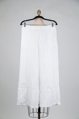 Textured white trousers (S)