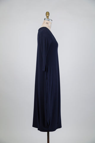 Navy V-neck bubble dress (S)
