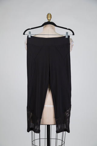 Black leggings with mesh inserts (S)