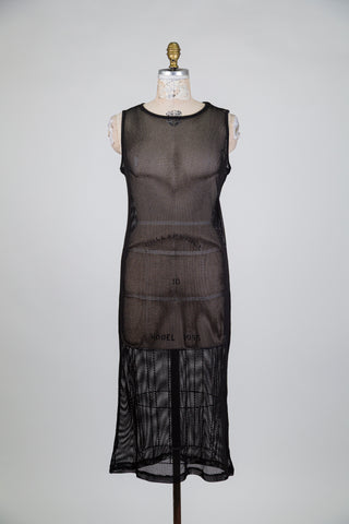 Black mesh sheath dress (S)