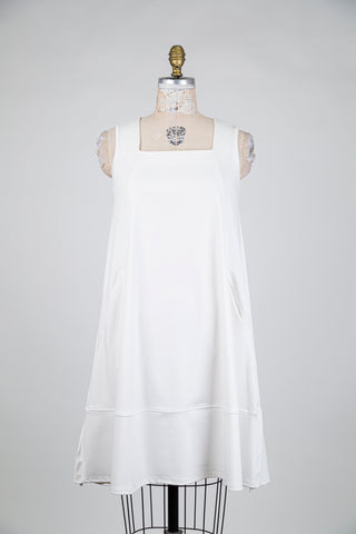 White flared dress (S)
