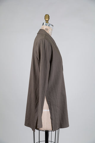 Blazer brun à fines rayures (M à XL)
