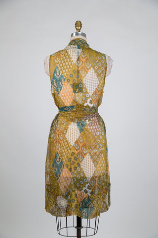 Green patchwork print jacket (L+XL)