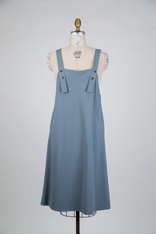 Robe salopette vert de gris (XS)