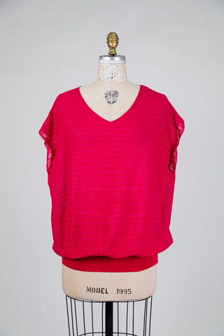 Débardeur en maille rose framboise (TU)