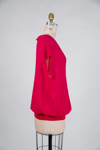 Débardeur en maille rose framboise (TU)
