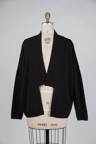Cardigan ouvert noir 4 saisons  (TU)