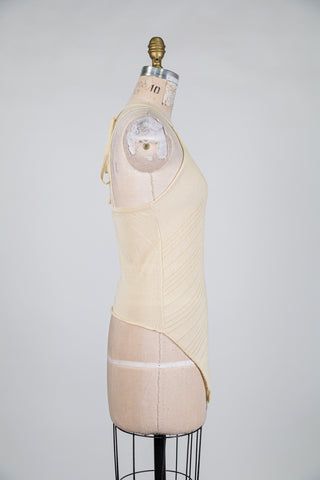 Camisole beige sable au devant long (TU)
