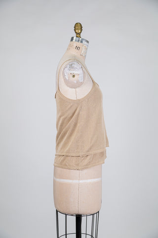 Beige camisole with double hem (OS)