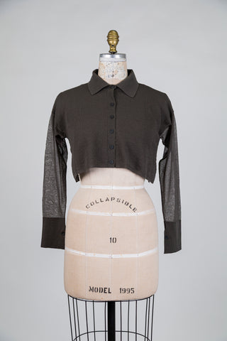 Chemisier crop vert militaire (TU)